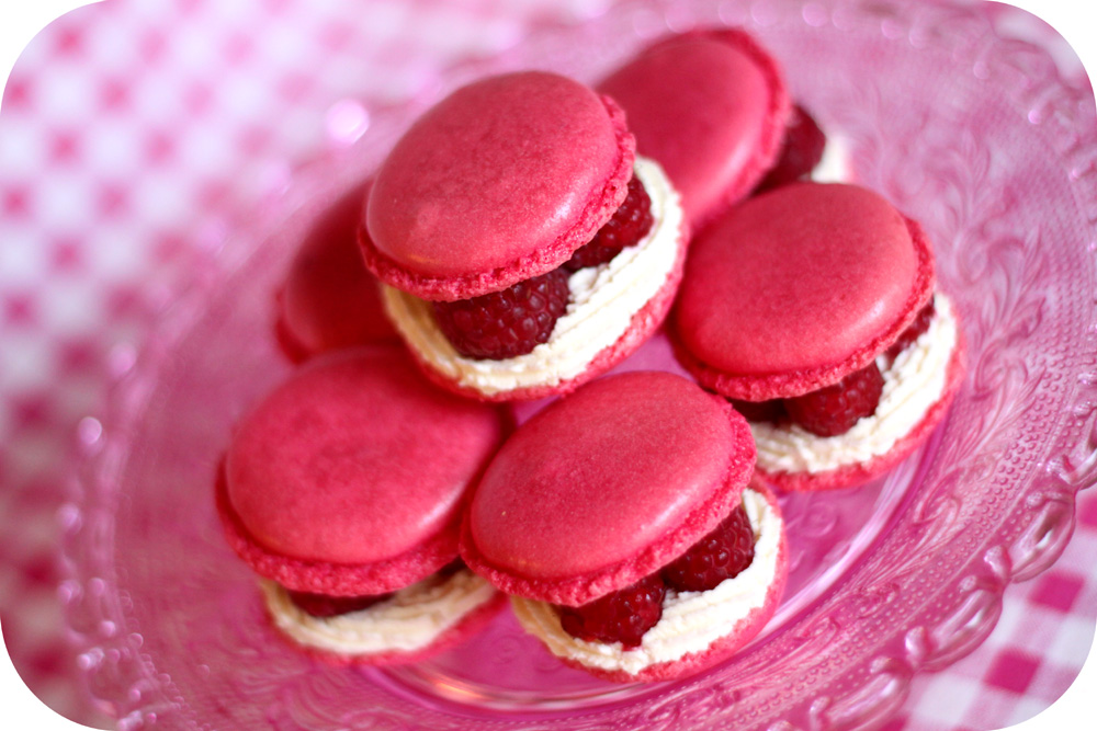 MACARONS A LA FRAMBOISE